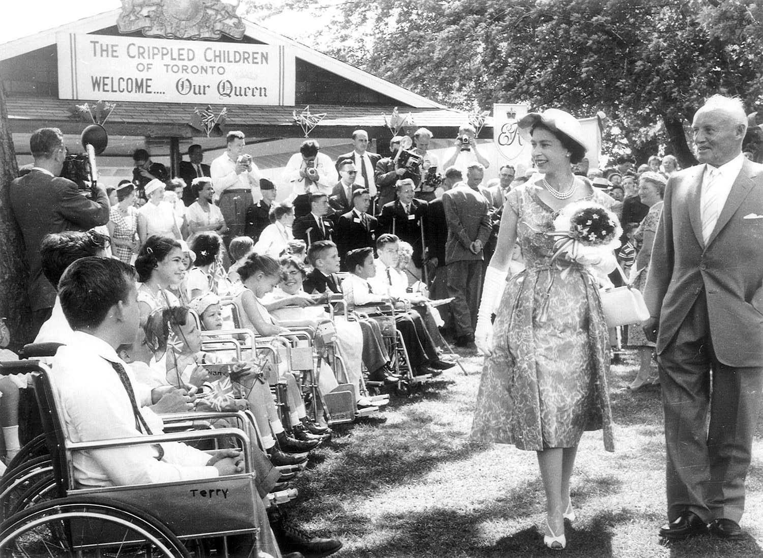 Meeting the Queen in 1959 (Photo: David Onley)