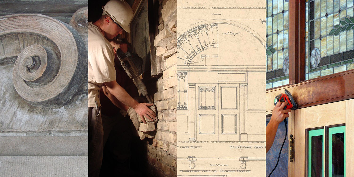 Conservation of key elements of a building