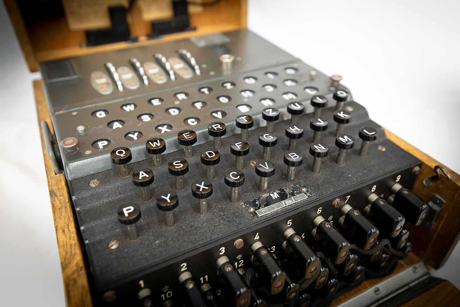 An Enigma machine from a German submarine.