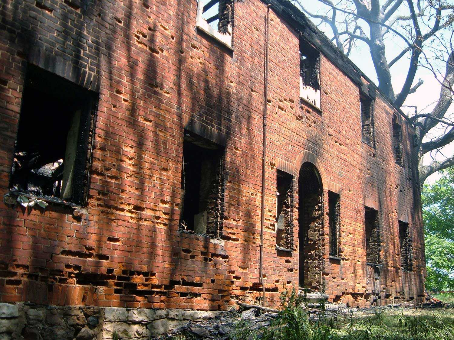 The earliest brick structure in the City of Hamilton – the Book House, located in Ancaster – was recently lost to a suspected case of arson. (Photo: Sharon Vattay, City of Hamilton)