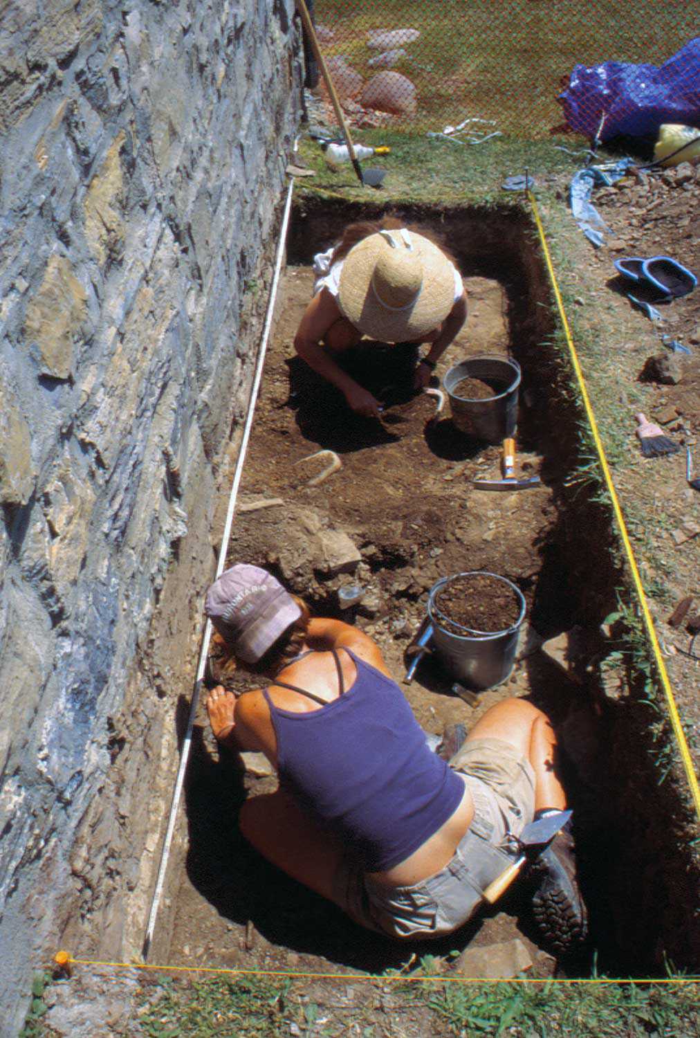 Archaeological dig at Macdonell-Williamson House