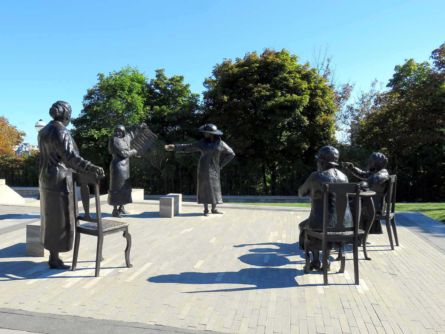 Women Are Persons! monument near the East Block on Parliament Hill, Ottawa. (Photo courtesy of Sean Marshall on Flickr.)