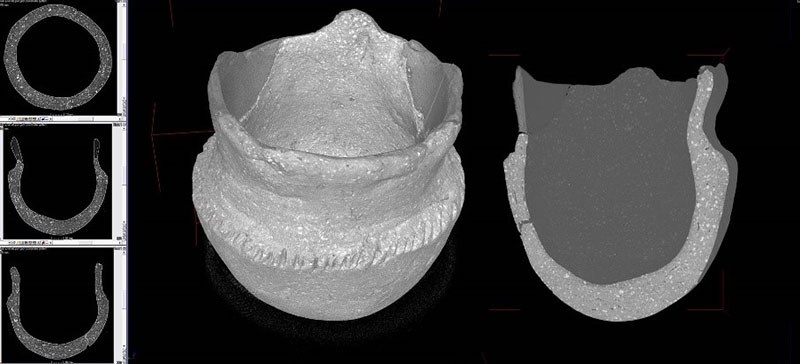 A micro-CT scan of an ancient ceramic vessel.