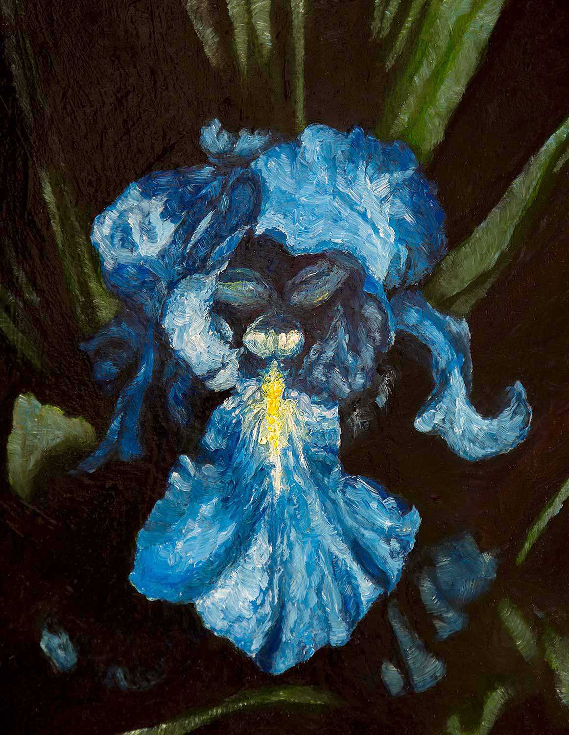 “Iris” by Grayden Laing, oil on panel