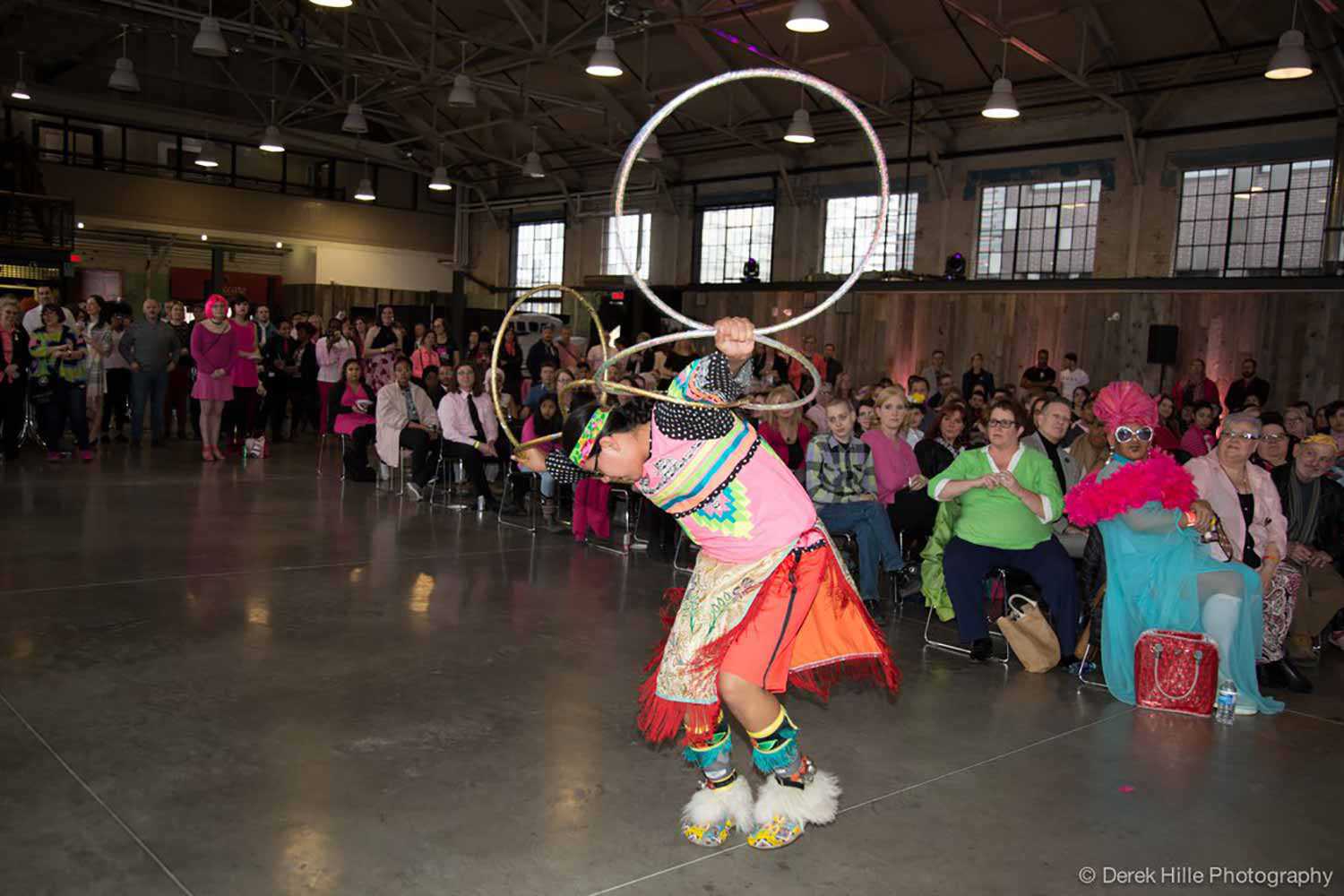 Theland Kicknosway dances at the Day of Pink gala (Photo: Derek Hills Photography)