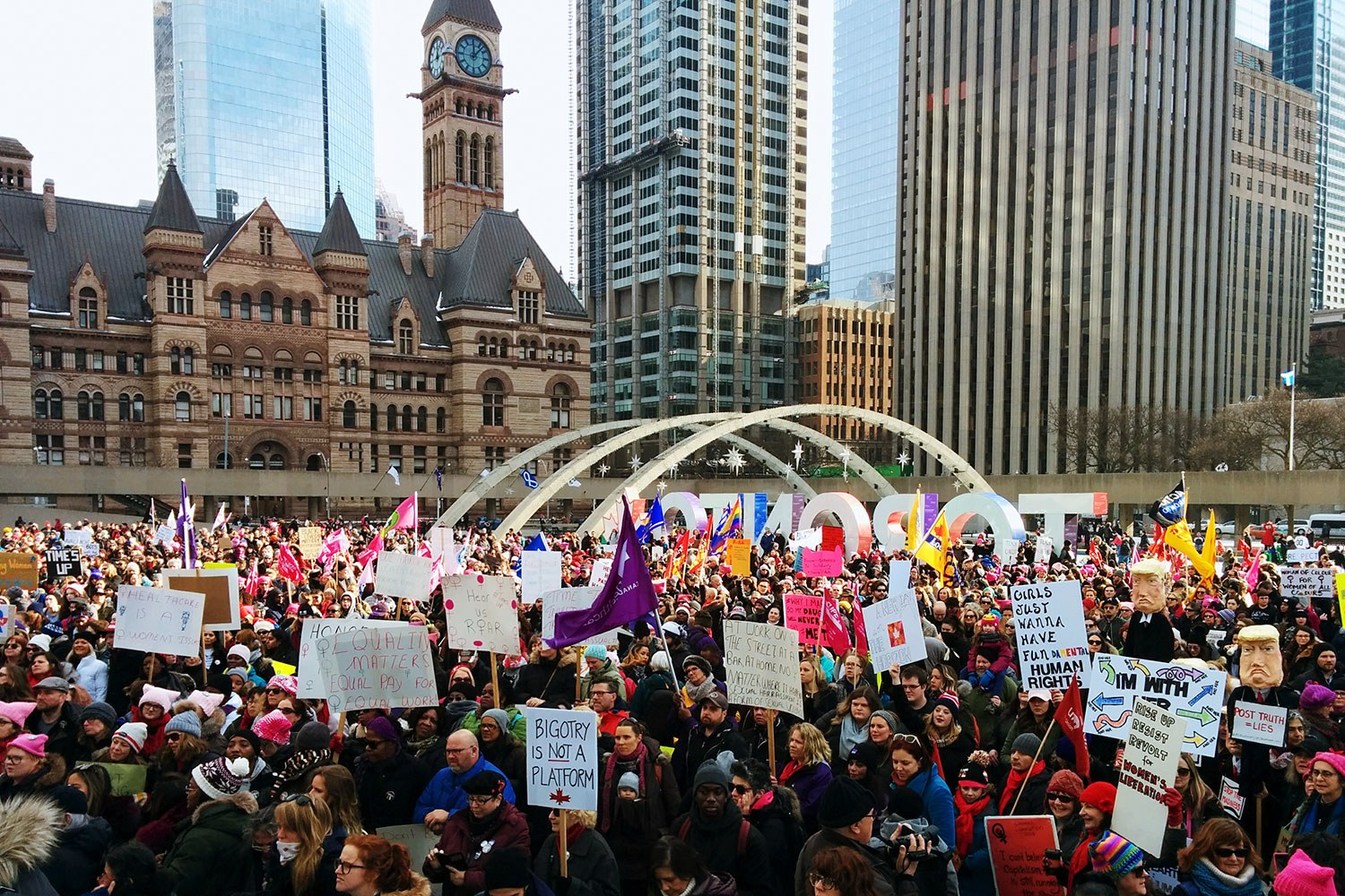 Women’s March in Toronto in January 2018. Photo: Tanja Tiziana