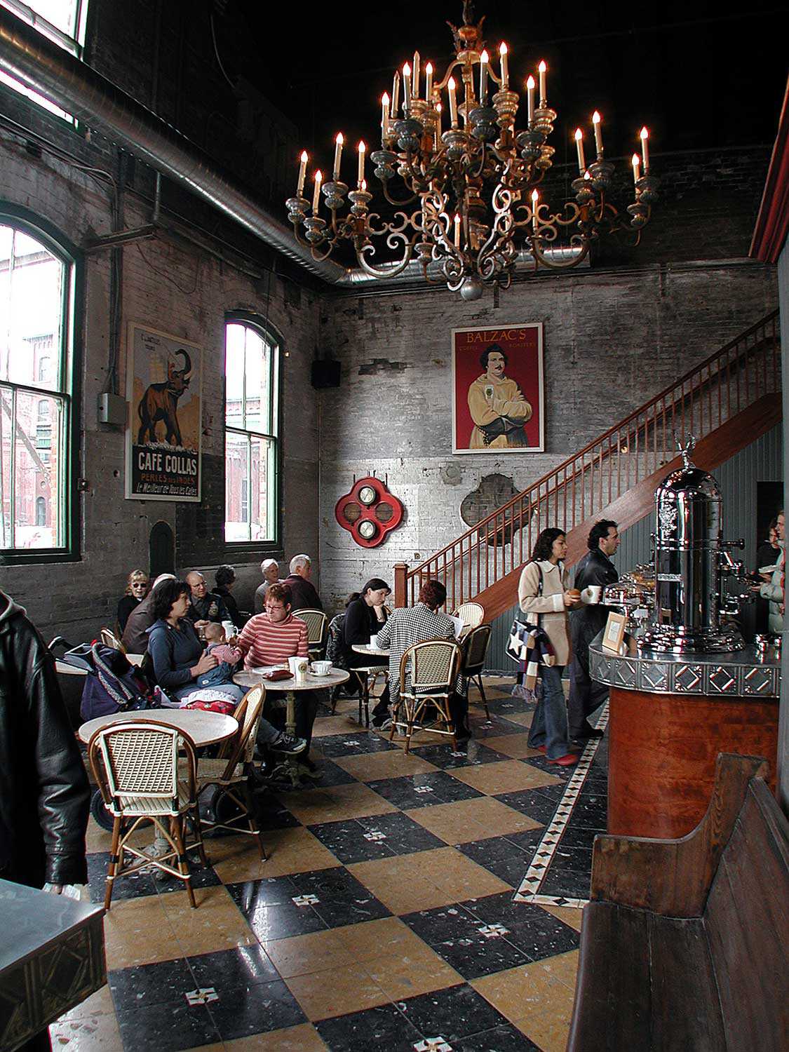 Toronto’s Distillery District is an excellent example of adaptive re-use of heritage buildings. (Shown here: Balzac Café at the Distillery District; Photo: Thane Lucas)
