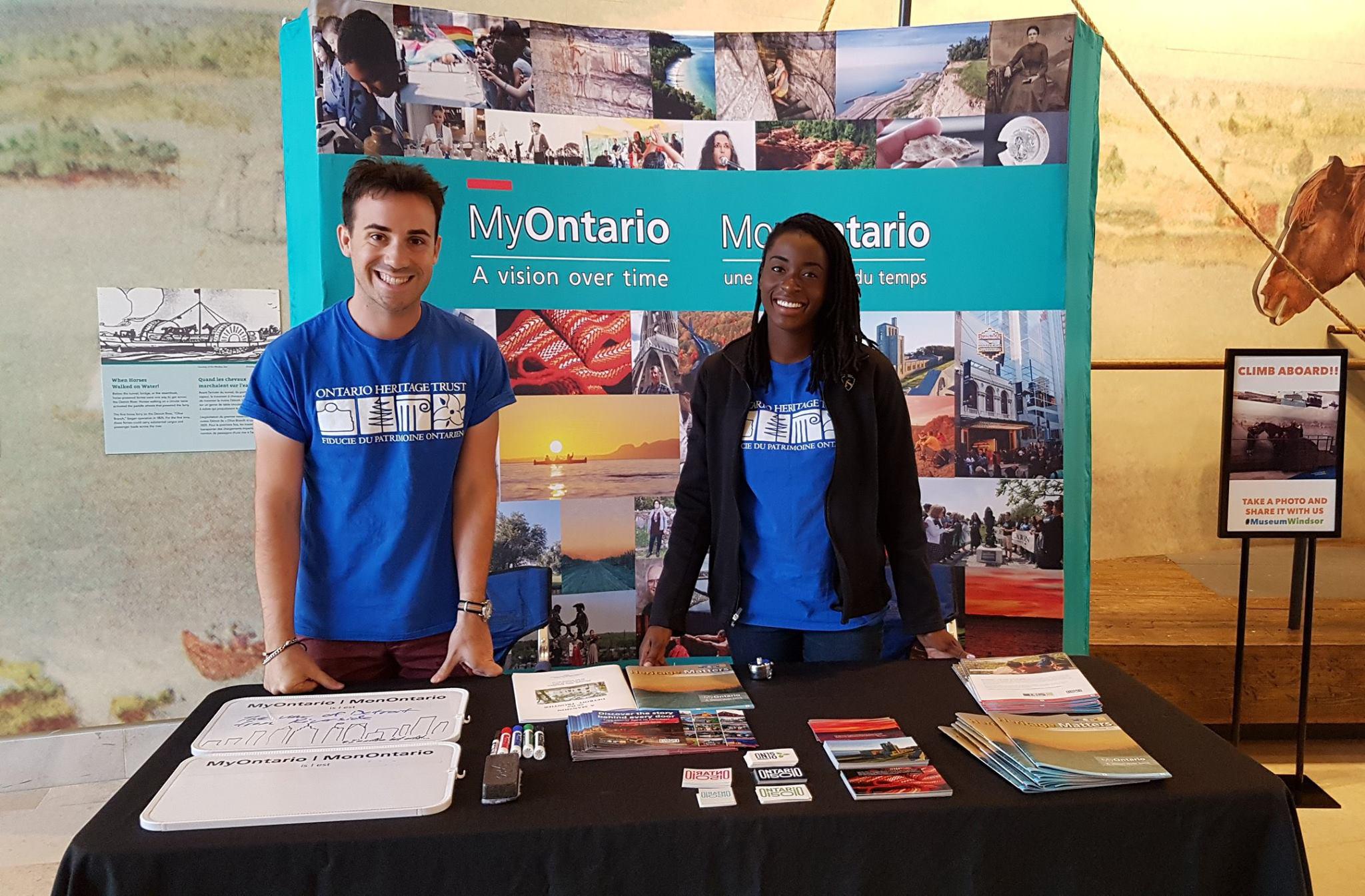 David and Olivia at the MyOntario booth