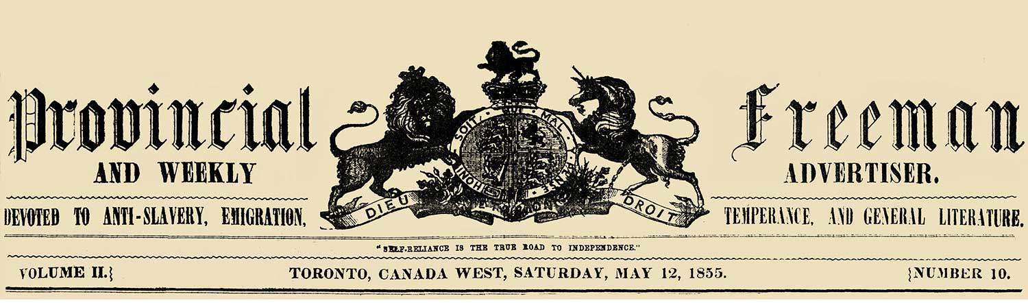 Provincial Freeman masthead (Photo: Archives of Ontario)