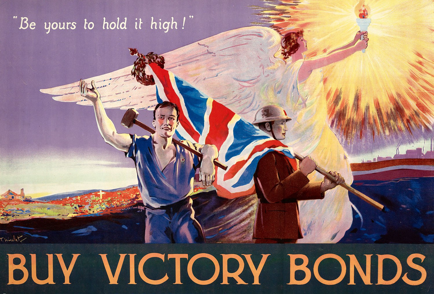 "Be yours to hold it high!" Buy Victory Bonds propaganda poster