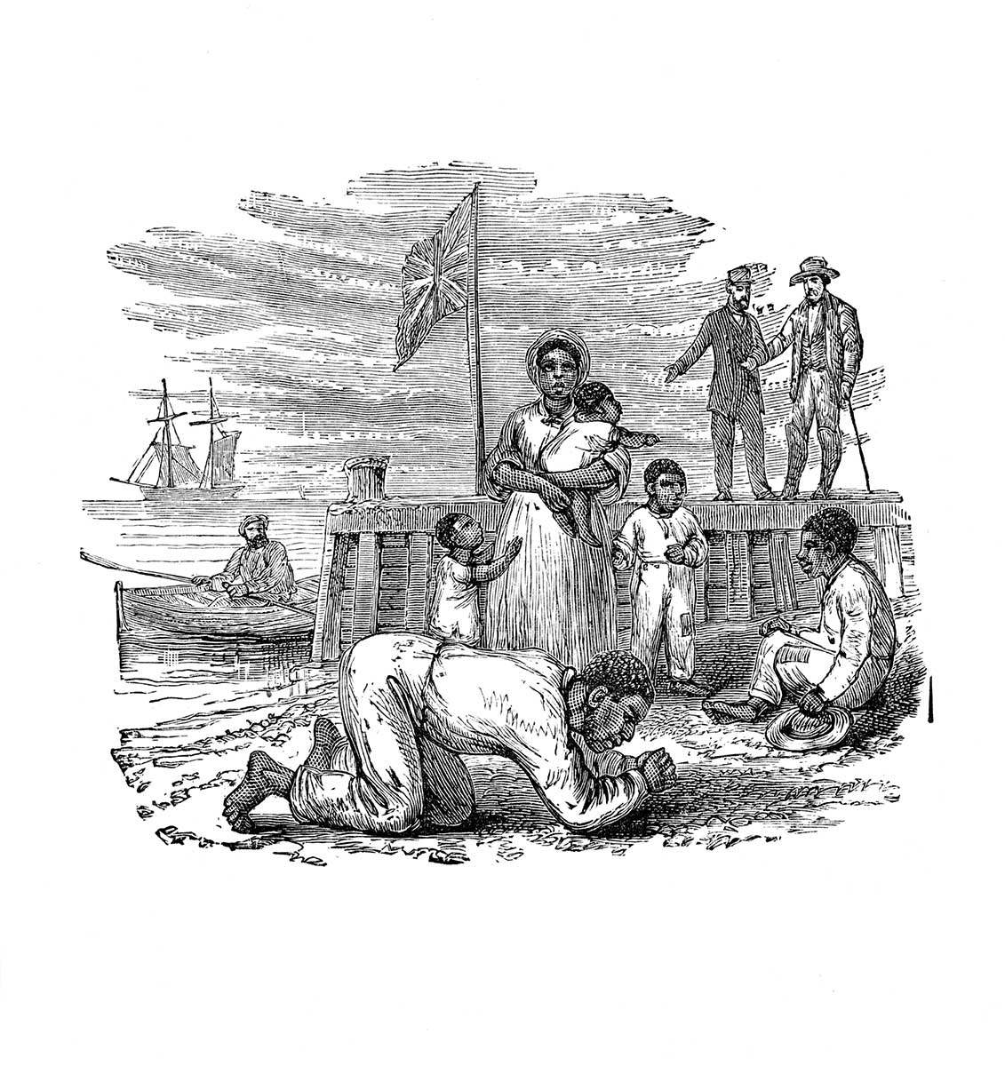 The Henson family arrives on the Canadian shore the morning of October 28, 1830. Source: Uncle Tom’s Story of His Life, An Autobiography of the Rev. Josiah Henson.