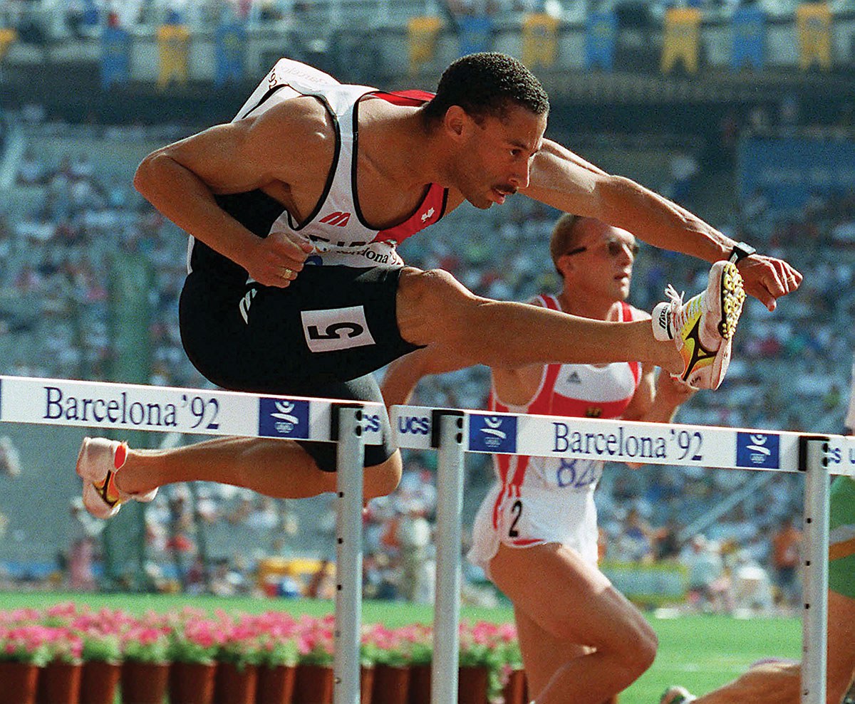 Mark McKoy, 1992 Olympics (Photo courtesy of the Canadian Olympic Committee)
