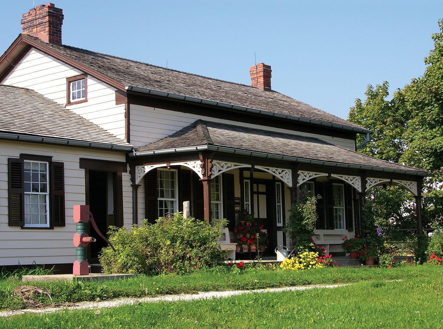 Conservation easements enable the Trust to protect a complex of relocated agrarian structures at Country Heritage Park in Milton (Lucas House shown here).